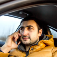 Alisher Navoiy  a car with mobile telephone
